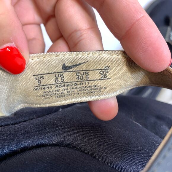 Nike Comfort Footbed Flip Flops Black White Thong Sandals 354925-011 Size 9 - Picture 8 of 8